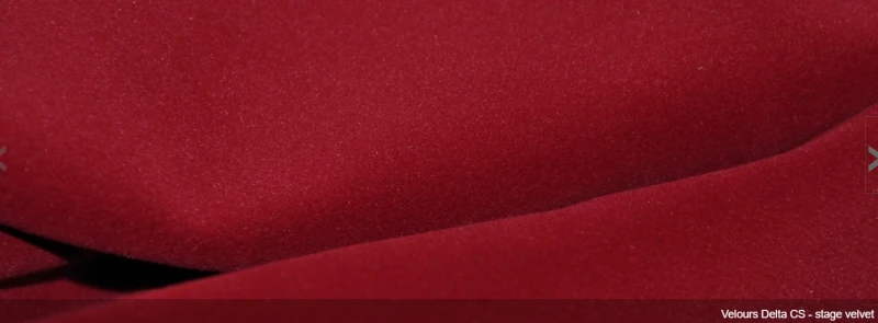 Product image for Velours Delta CS Theatre red 4,08m H x 2,10m B  Afgewerkt doek