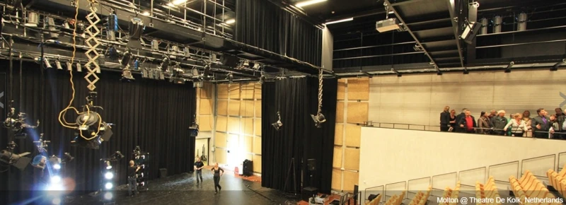 Product image for Molton Zwart - 4,00m H x 3,00m B Afgewerkt doek